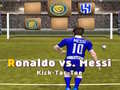 Hra Messi proti Ronaldovi Kick Tac Toe online