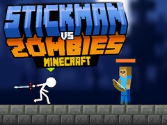 Hra Stickman proti Zombie Minecraft online