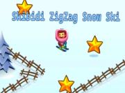 Hra Skibidi ZigZag Snehové Lyžovanie online
