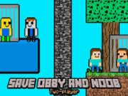 Hra Uložte Obbyho a Nooba Dvaja Hráči online