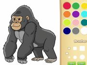 Hra Vyfarbenie knihy pre deti: Gorilla online