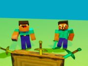 Hra NUB proti profesionálom. Hádzanie nožov minecraft online