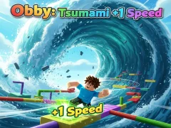 Hra Obby: Tsunami +1 rýchlosť online