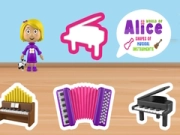 Hra Svet tvarí Alice a hudobných nástrojov online