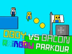 Hra Obby proti Bacon Rainbow Parkour online