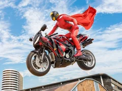 Hra Skutočný motocykel: superhrdinové triky 3D online