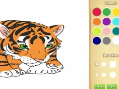 Hra Vyfarbenie knihy: Tigerok online