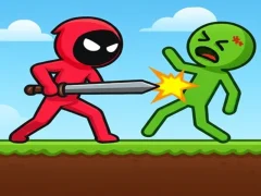 Hra Red Stickman vs Monster School online