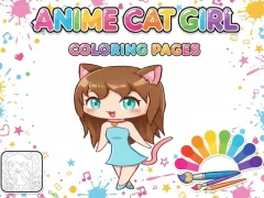 Hra Anime Cat Girl Omaľovánky online