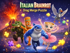 Hra Taliansky Brainrot: Drag and Merge Puzzle online