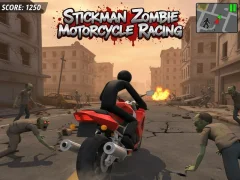 Hra Motocyklové preteky Stickman Zombie online