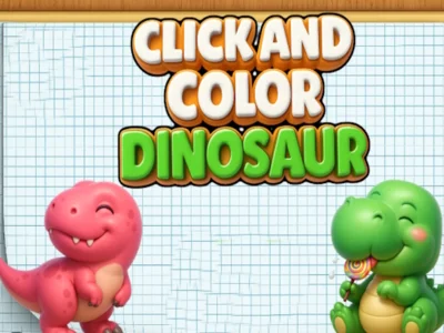 Hra Kliknite a vyfarbite dinosaurov online