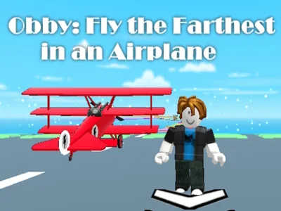 Hra Obby: Letieť najďalej v lietadle online