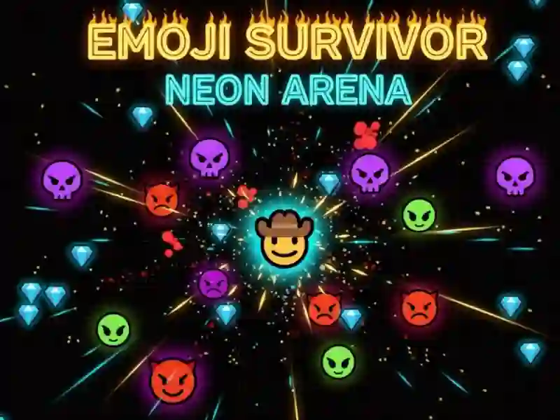 Hra Emoji Survival – Neónová aréna online