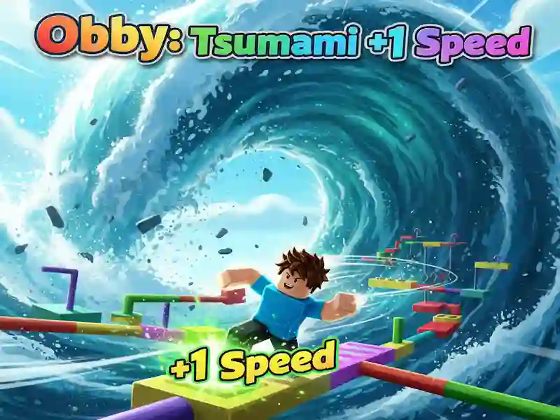 Hra Obby: Tsunami +1 rýchlosť online