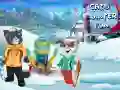 Hra Zimná zábava pre mačky online Hra Zimná zábava pre mačky online