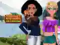 Hra Jasmine a Rapunzel na Kempovaní online Hra Jasmine a Rapunzel na Kempovaní online