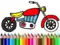 Hra Návrat do školy: Maľovanie motocyklov online Hra Návrat do školy: Maľovanie motocyklov online
