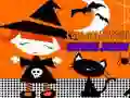 Hra Roztomilé Halloween Čarodejnice Puzzle online Hra Roztomilé Halloween Čarodejnice Puzzle online