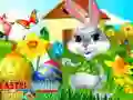 Hra Puzzle Veľkonočných Vajec Zajaca online Hra Puzzle Veľkonočných Vajec Zajaca online