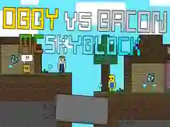 Hra Obby proti Bacona: MCSkyblock online Hra Obby proti Bacona: MCSkyblock online