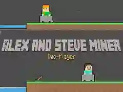 Hra Alex a Steve: Dvaja Hráči Baníci online Hra Alex a Steve: Dvaja Hráči Baníci online
