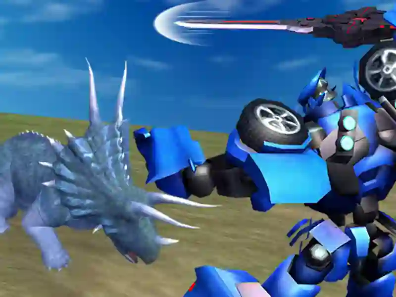 Hra Jurský dinosaurus proti robotom online