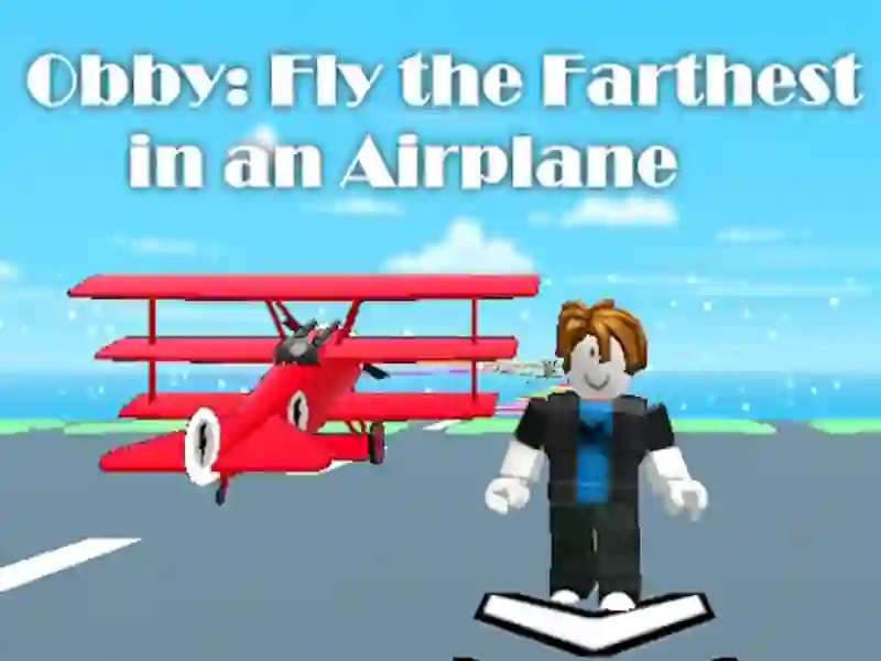 Hra Obby: Letieť najďalej v lietadle online