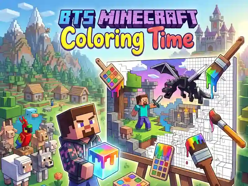 Hra BTS Minecraft Coloring Time online