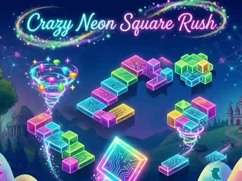 Hra Crazy Neon Square Raid online