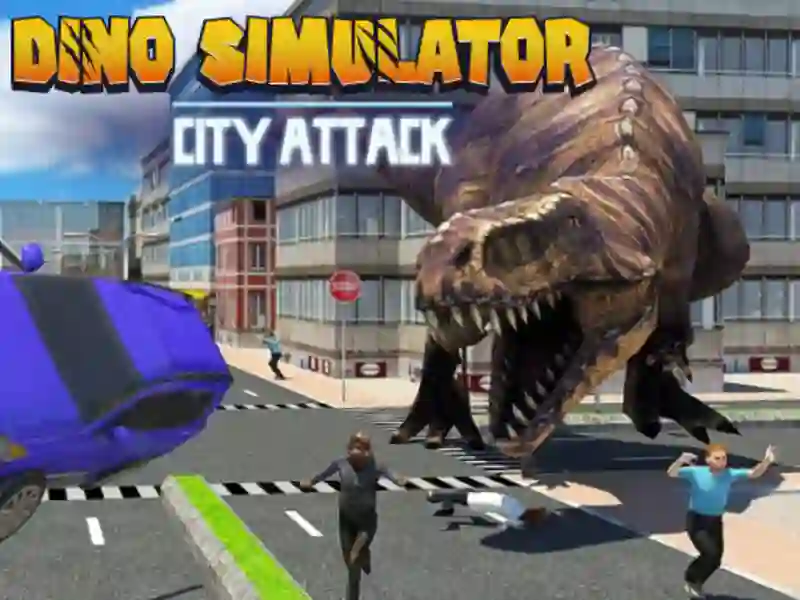 Hra Simulátor Dinosaurus: Mestský útok online