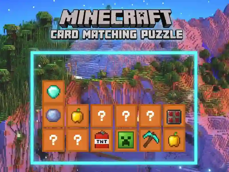 Hra Puzzle zhodujúce sa s kartami Minecraft online