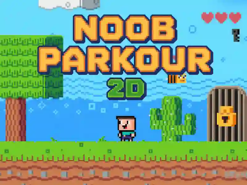 Hra Noob: Parkour 2D online