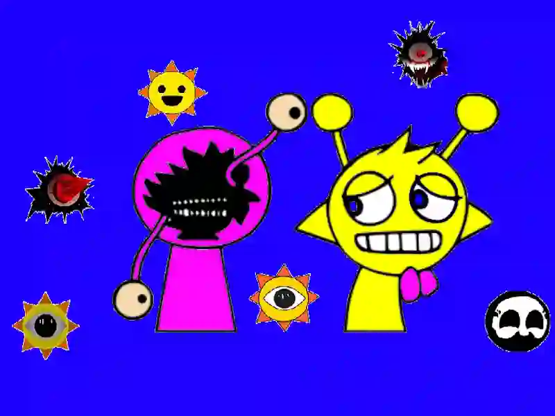 Hra Sfarbenie malých ružoviek online