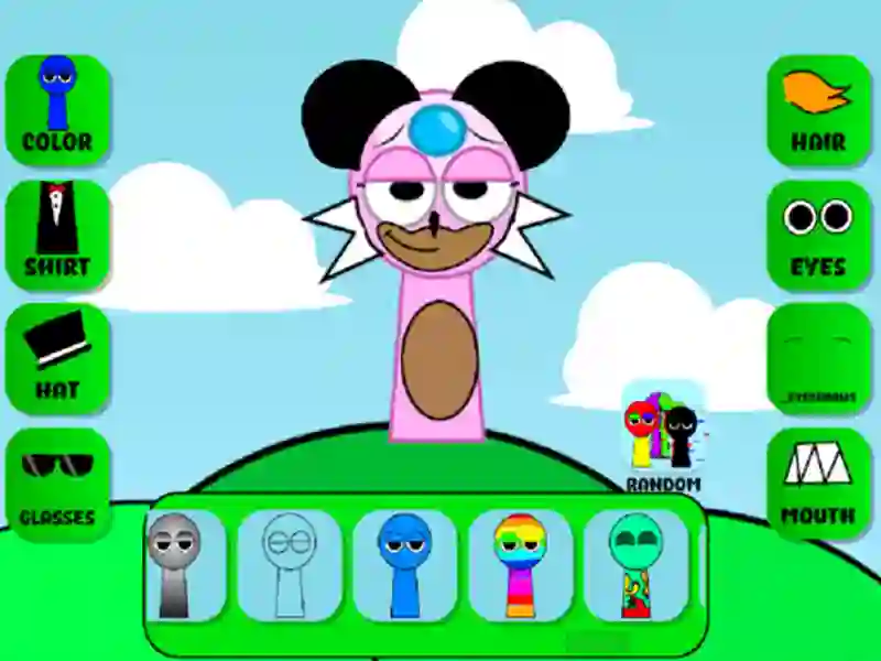 Hra Sprunks: Vytvorte postavu online Hra Sprunks: Vytvorte postavu online