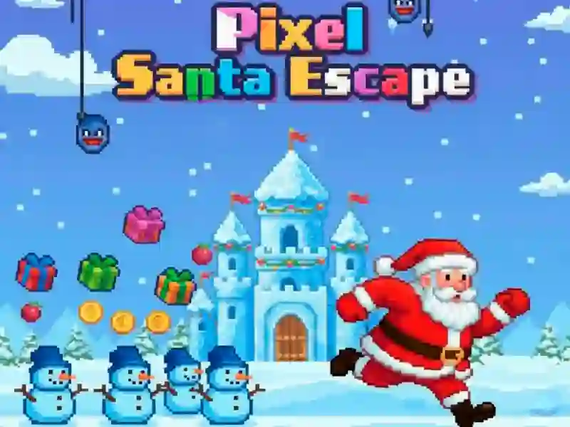Hra Pixel Santa: Útek online