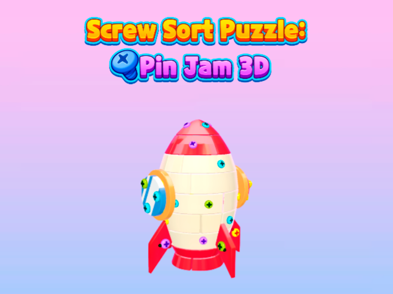 Hra Zoradenie skrutiek puzzle miešania kolíka 3D online