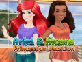 Hra Ariel a Moana: Princezné na dovolenke online