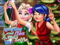 Hra Selfie Ladybug a Elsy na Vianoce online