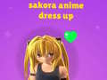 Hra Sakora: Obliekanie Anime online