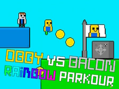 Hra Obby proti Bacon Rainbow Parkour online