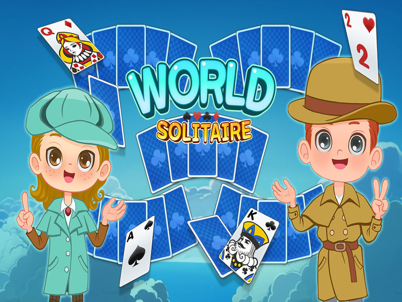 Hra Svetový solitaire tri vrcholy online