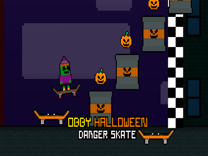 Hra OBBI Halloween: Nebezpečné korčule online