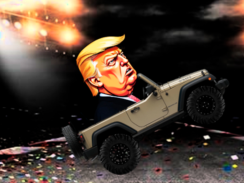 Hra Trump zavolal na volant online