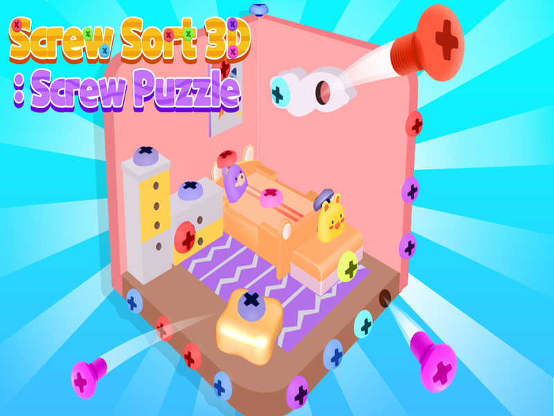 Hra Triediace skrutky 3D: Puzzle so skrutkami online