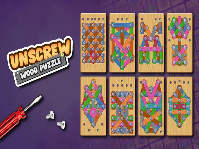 Hra Puzzle s drevom: odskrutkujte online