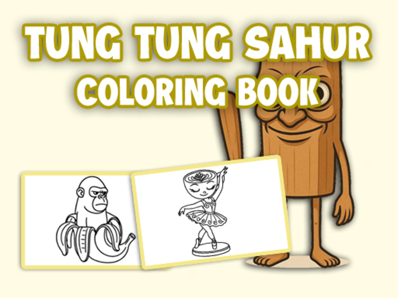 Hra Tung Tung Sahur: Omaľovánka online