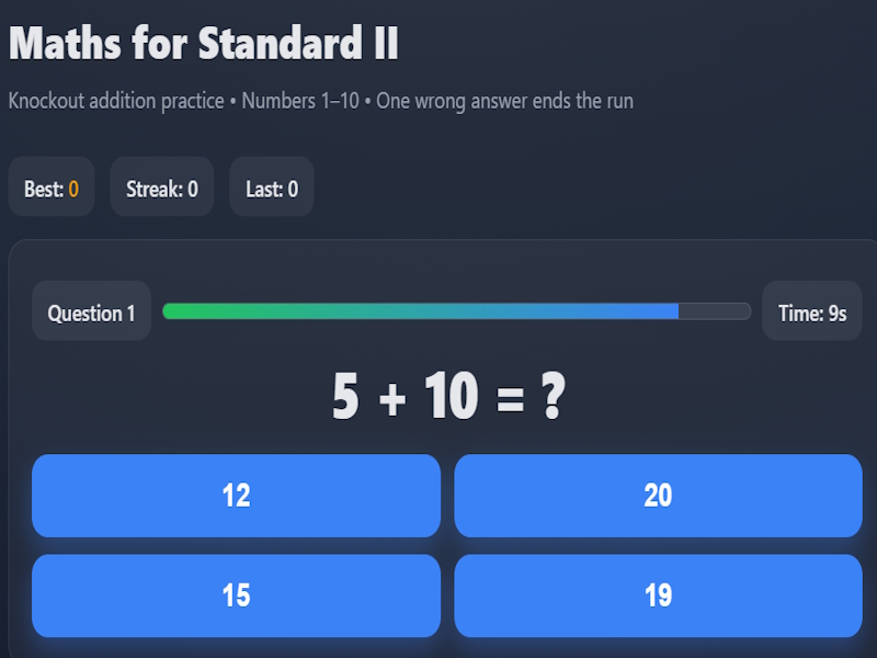 Hra Matematika pre štandard II online